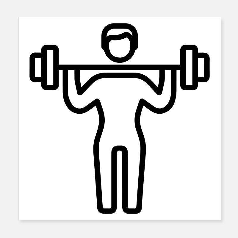 musculation Poster 20 x 20 cm
