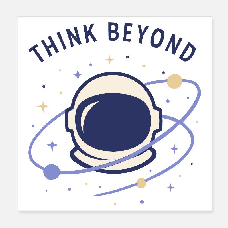 Denke Weiter Poster 20x20 cm