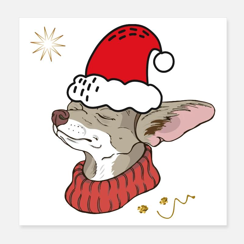 Moche orignal de Noël Poster 20 x 20 cm