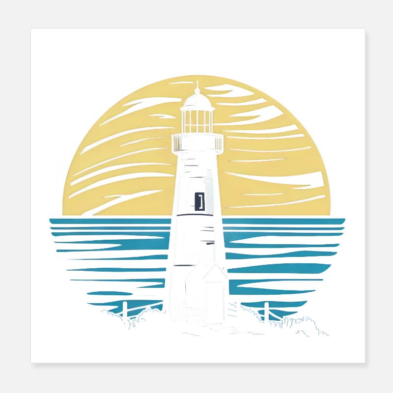 Côtes-d'Armor 22 Brittany Wild Coastline Leuchtturm Poster 20x20 cm