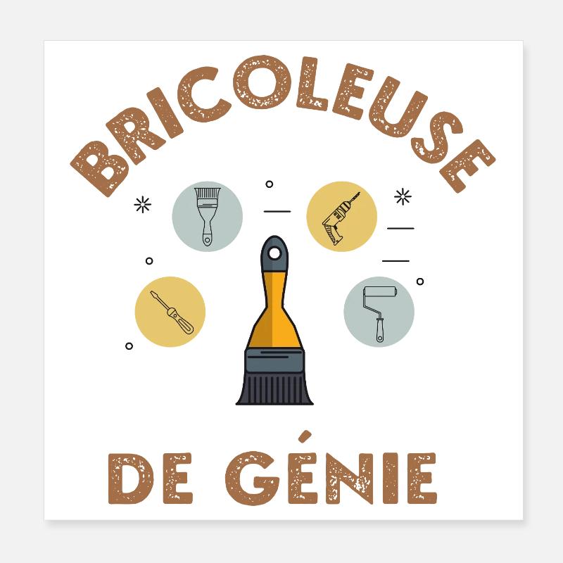 Bricoleuse de génie Poster 20 x 20 cm