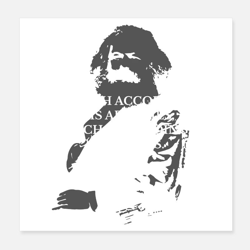 Zitat von Karl Marx Poster 20x20 cm