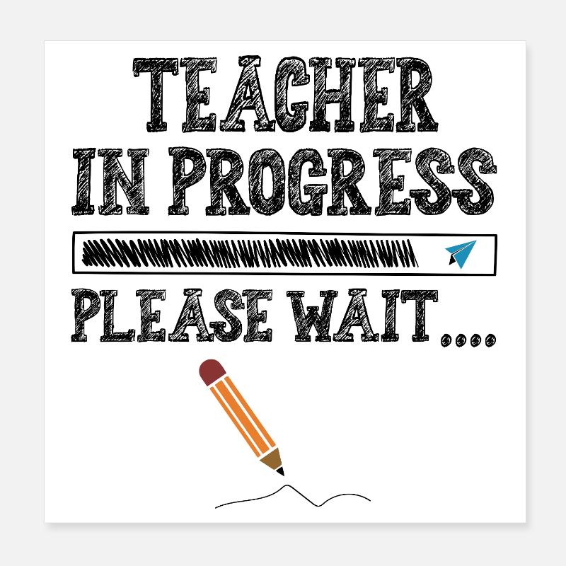 Enseignant en cours Poster 20 x 20 cm