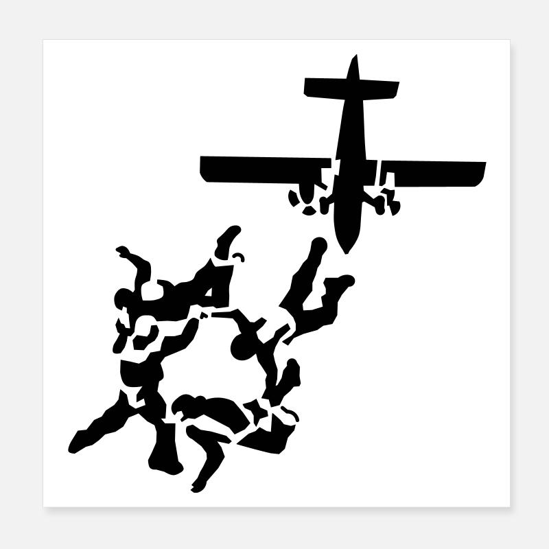 skydiving Poster 8" x 8" (20x20 cm)