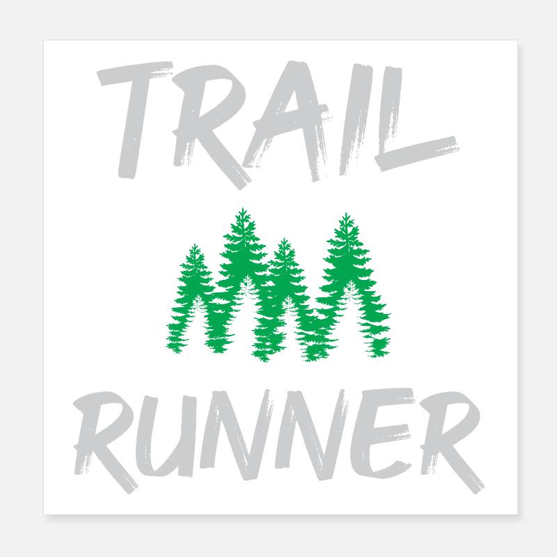 Coureur de trail Poster 20 x 20 cm