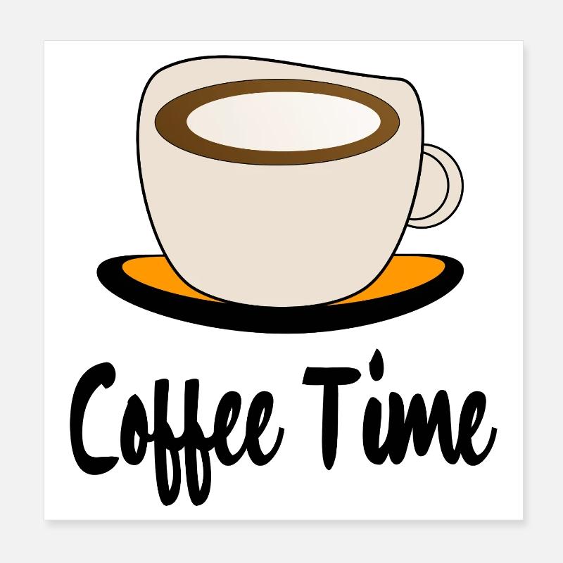 Coffee Mug Minimal Illustration Poster 8" x 8" (20x20 cm)