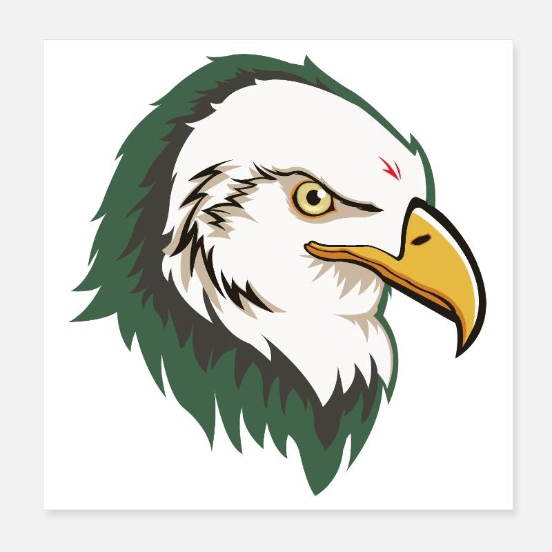 Eagle Head Poster 8" x 8" (20x20 cm)