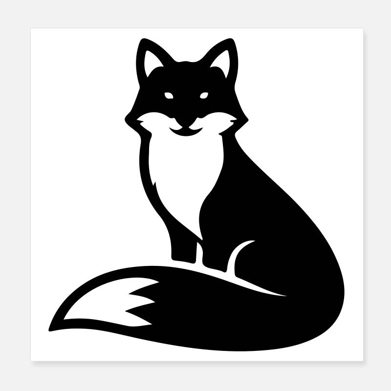 Fuchs Tier Poster 20x20 cm