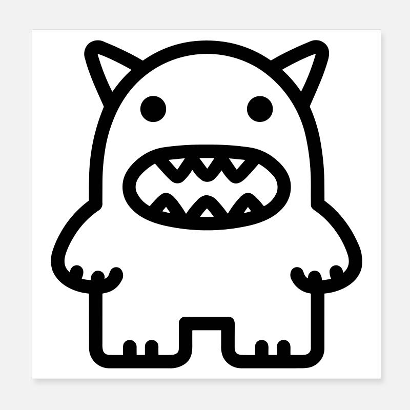 monster Poster 8" x 8" (20x20 cm)