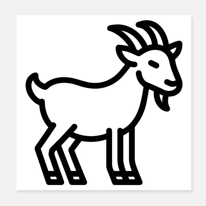 chèvre Poster 20 x 20 cm