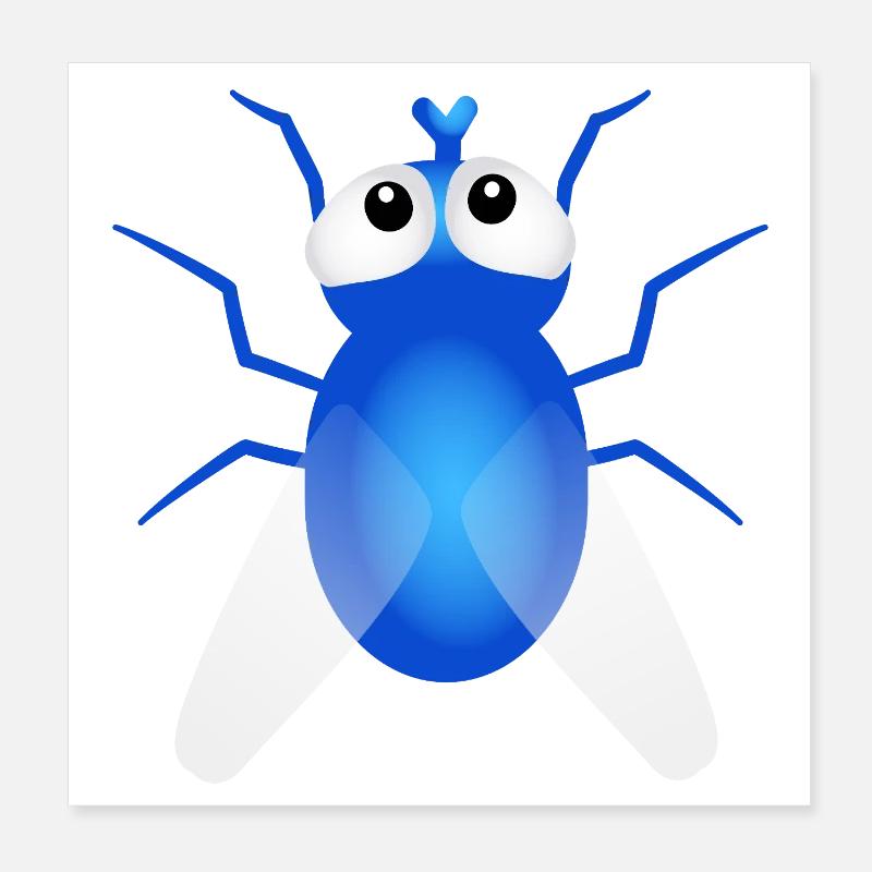 mouche Poster 20 x 20 cm