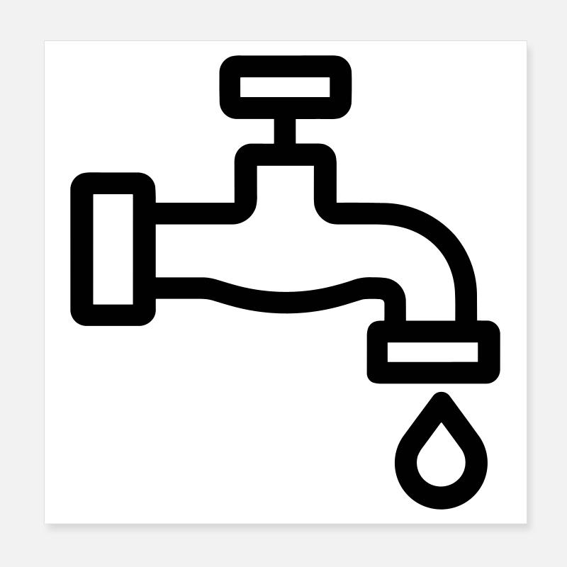 Klopfen Poster 20x20 cm