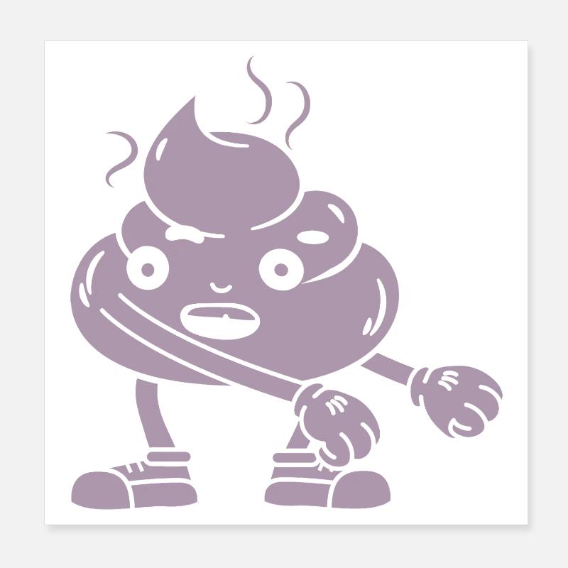 Danse drôle de tas de caca Poster 20 x 20 cm