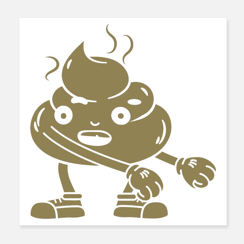 Danse drôle de tas de caca Poster 20 x 20 cm