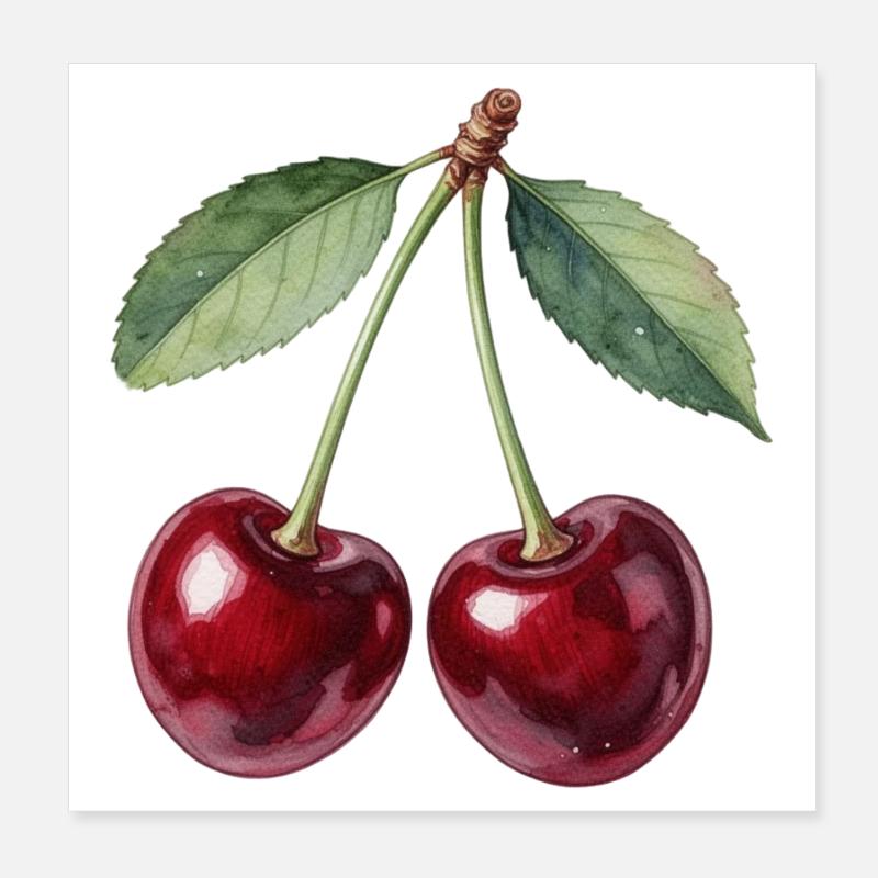 Kirschen  Poster 20x20 cm