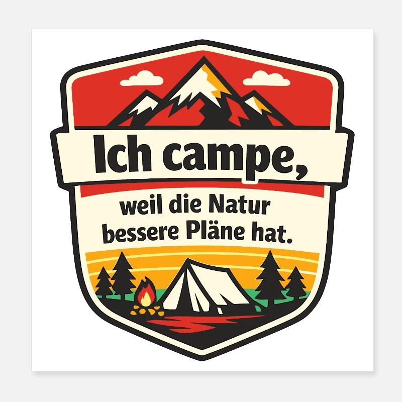 Wohnmobil Herzschlag Camper Poster 20x20 cm