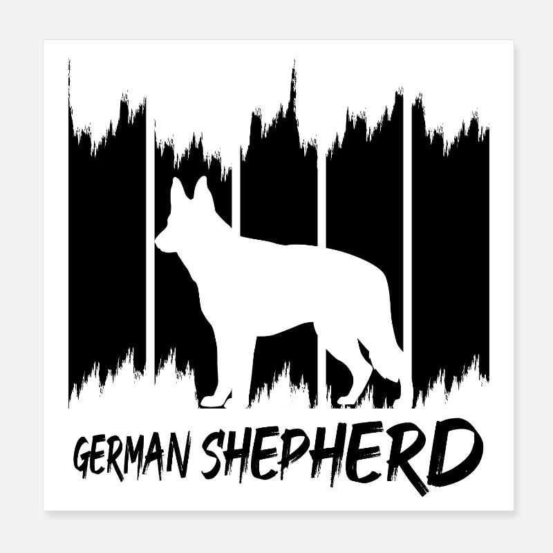 Deutscher Schäferhund Poster 20x20 cm