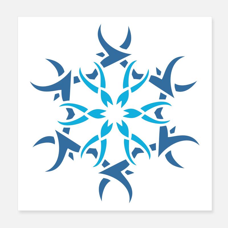 Logo flocon de neige Poster 20 x 20 cm