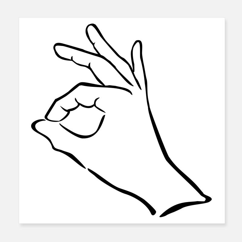 hand Poster 8" x 8" (20x20 cm)