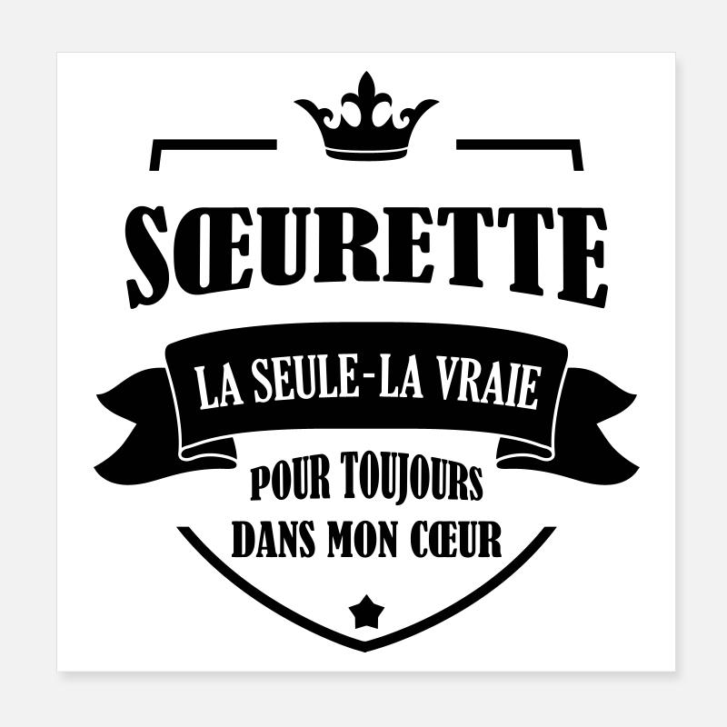 Soeur Soeurette Frère Naissance Bébé Sœur Poster 20 x 20 cm