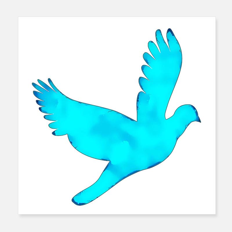 Pigeon Poster 20 x 20 cm