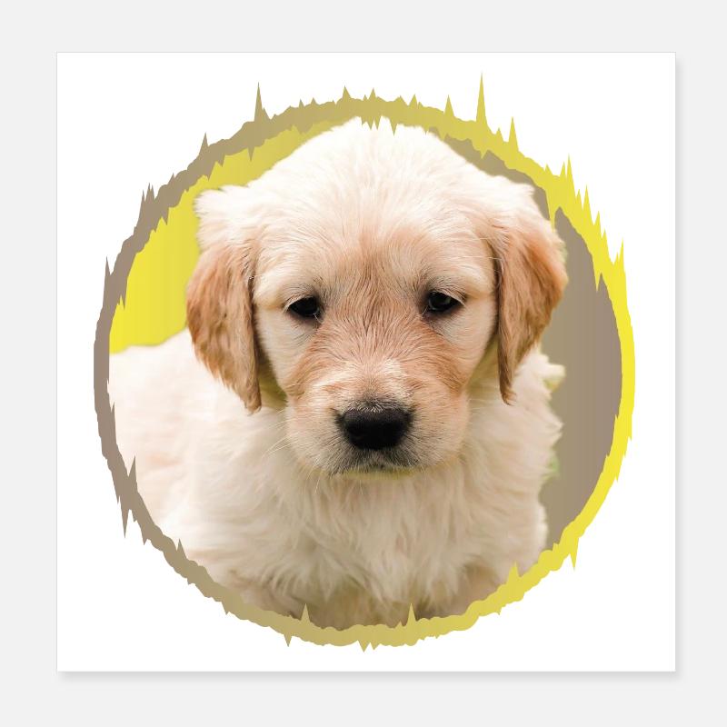 puppy Poster 8" x 8" (20x20 cm)
