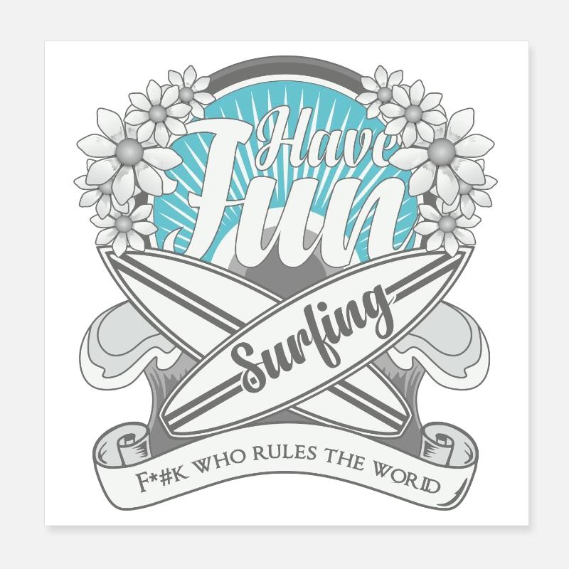 SURF, SURF Poster 20 x 20 cm