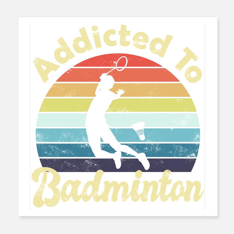 Badminton Poster 8" x 8" (20x20 cm)