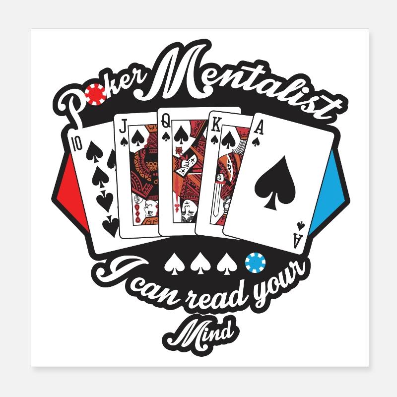 Lecteur d’ de poker Poster 20 x 20 cm