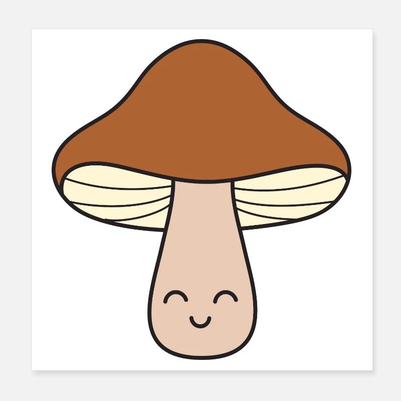 Mushroom Mushrooms Poster 8" x 8" (20x20 cm)