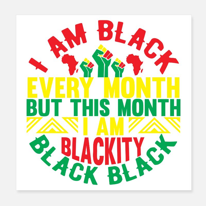 Monatliche Black Excellence Feierlichkeiten Poster 20x20 cm