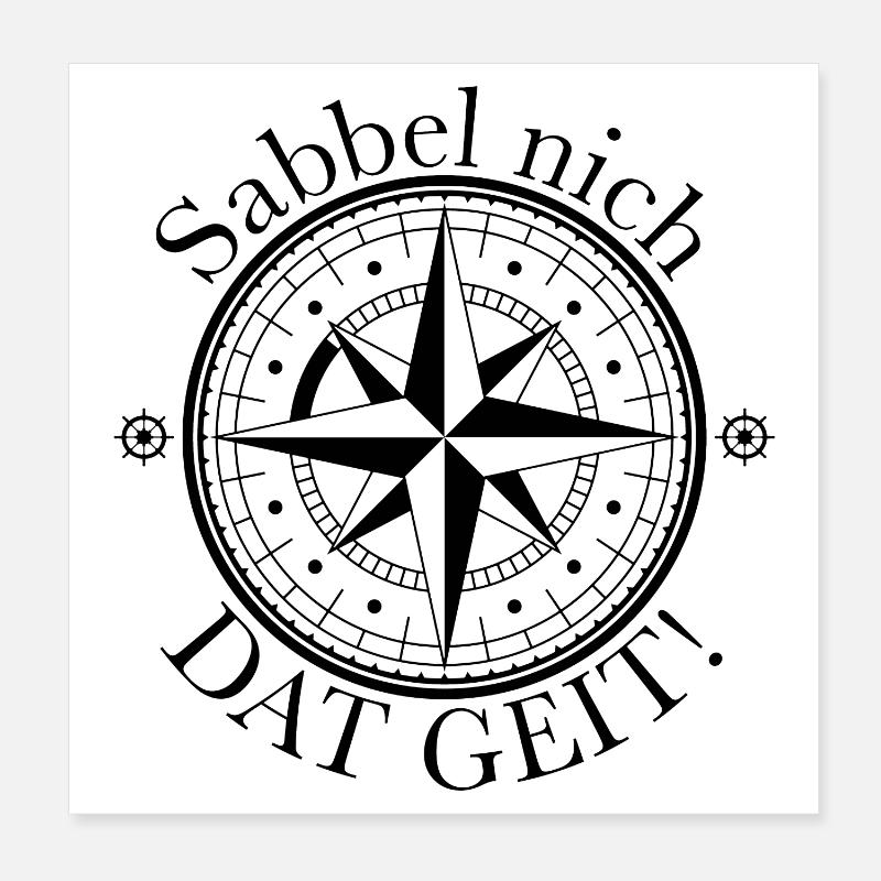 Sabbel nich - Dat geit! Poster 20x20 cm