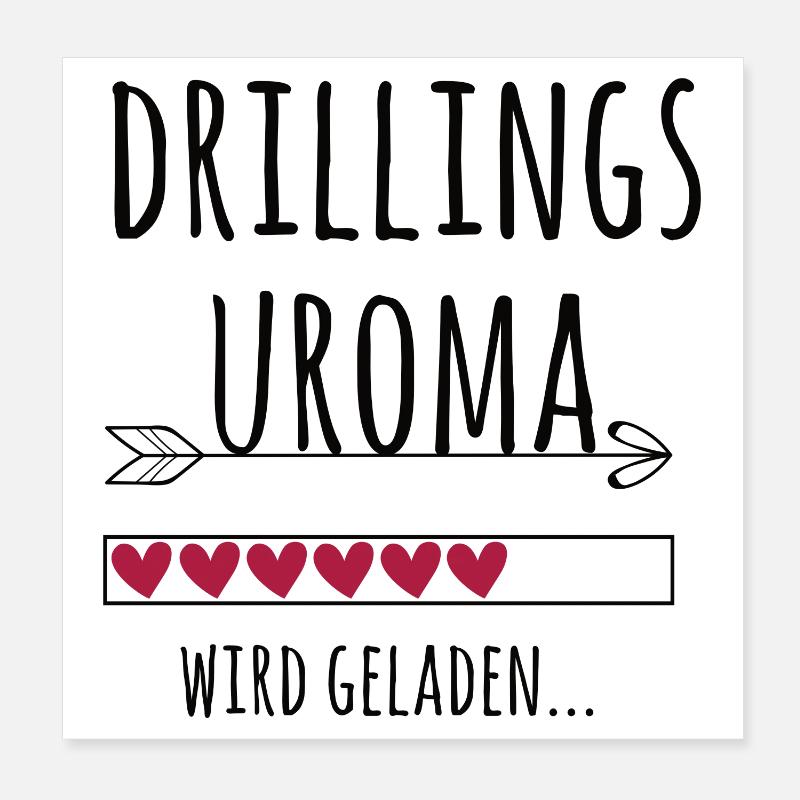 werdende Drillingsuroma Schwangerschaft Drillinge Poster 20x20 cm