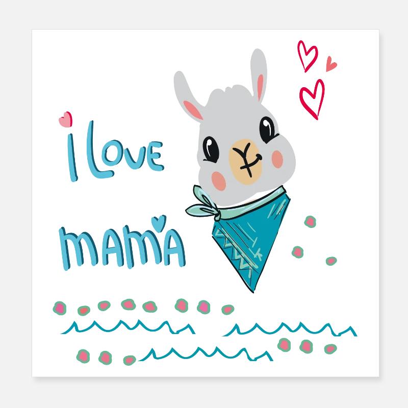Mama, Muttertag, Mutti Poster 20x20 cm