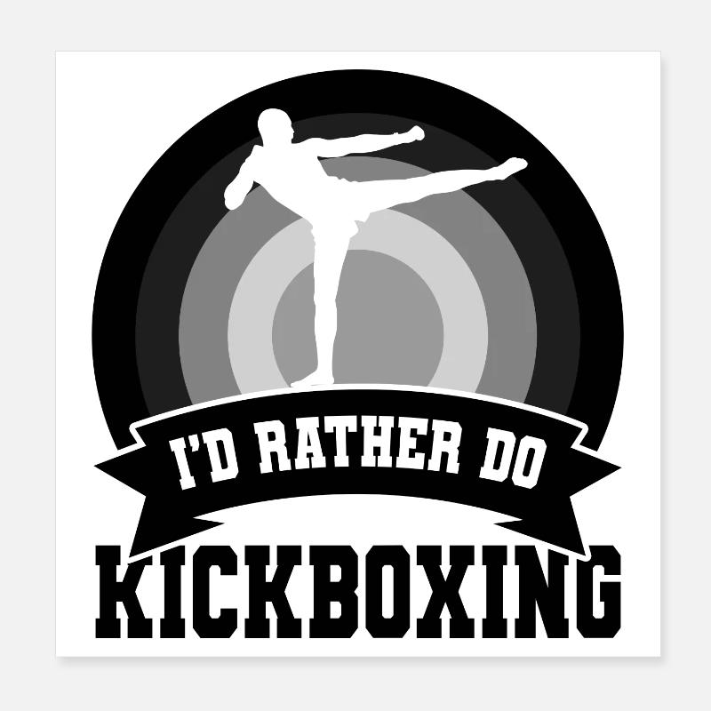 Drôle de kickboxeur Poster 20 x 20 cm