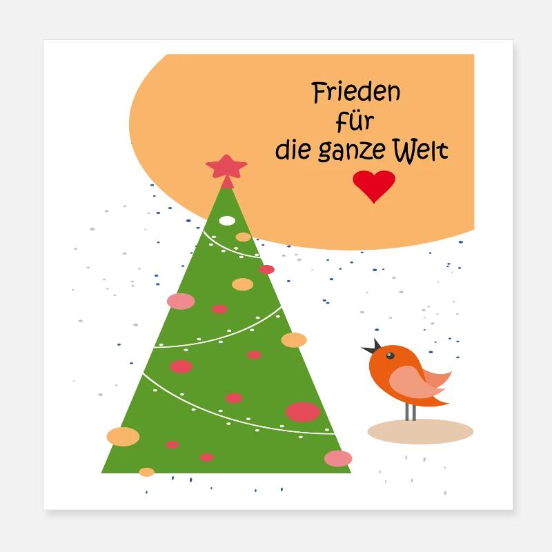 Weihnachten Frieden Poster 20x20 cm