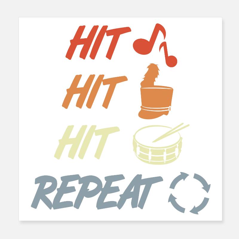 Beat and Repeat Poster 8" x 8" (20x20 cm)