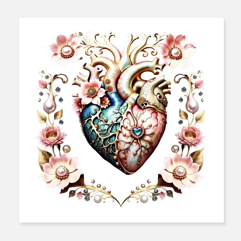 Wonderful noble heart. Poster 8" x 8" (20x20 cm)