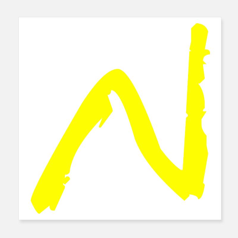 Buchstabe N Poster 20x20 cm
