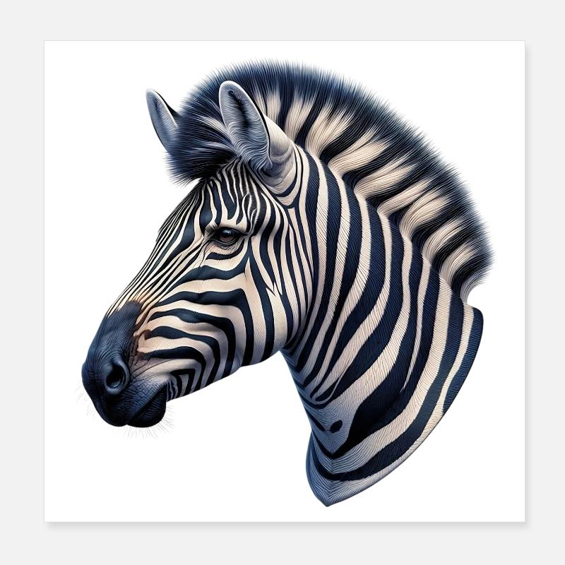 Zebra Poster 20x20 cm