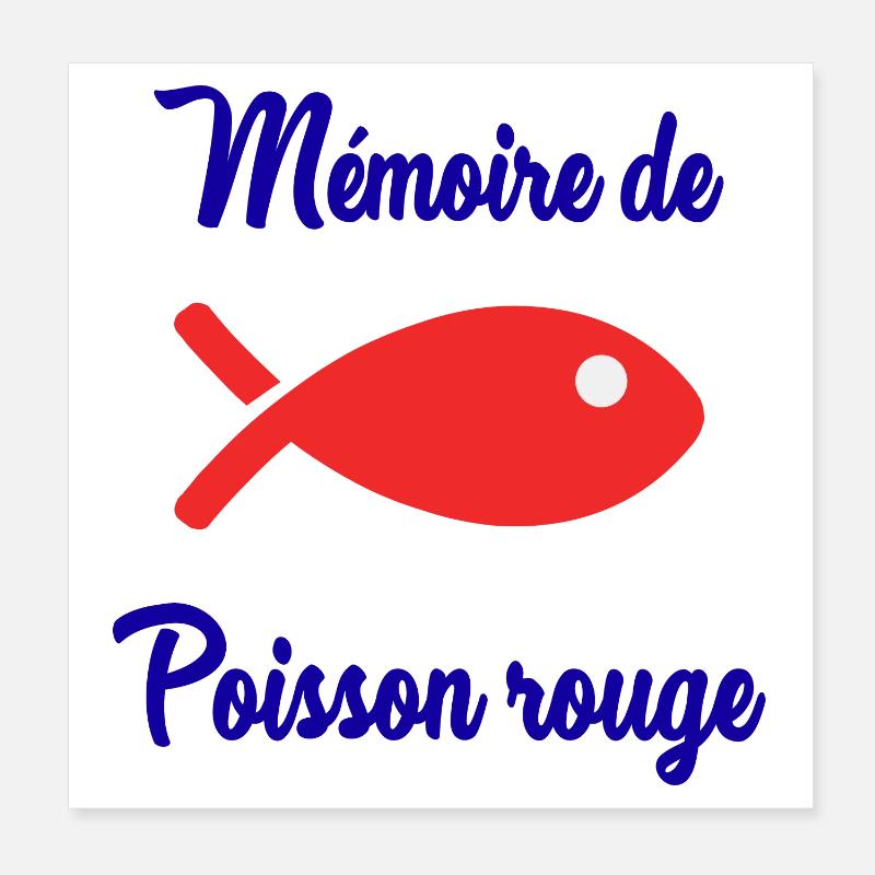 GOLDFISH MEMORY Poster 8" x 8" (20x20 cm)