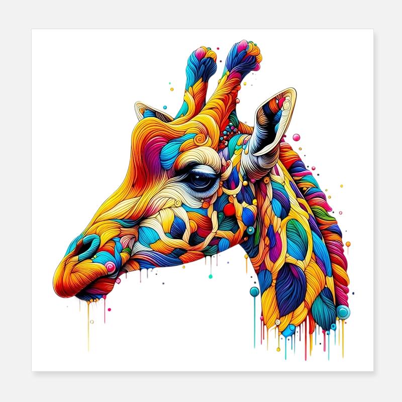 Girafe Poster 20 x 20 cm