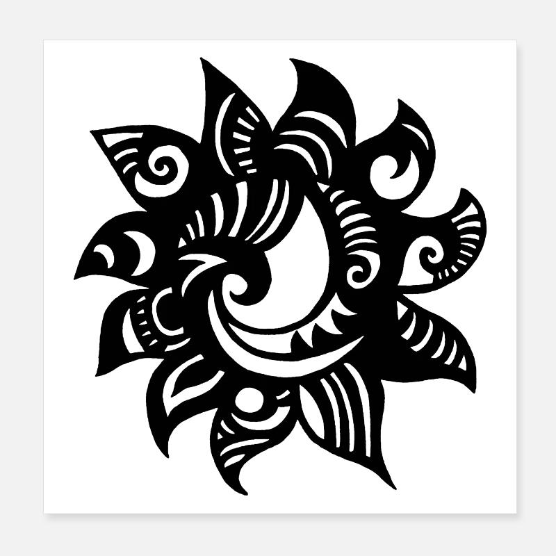 Soleil noir étrange Poster 20 x 20 cm