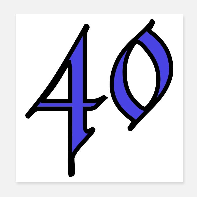 40. 40 ANS. 40e ANNIVERSAIRE. ANNIVERSAIRE 40 ANS. Poster 20 x 20 cm