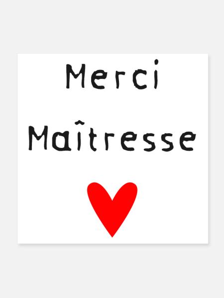 THANK YOU MISTRESS - Poster 8" x 8" (20x20 cm) - white - Front