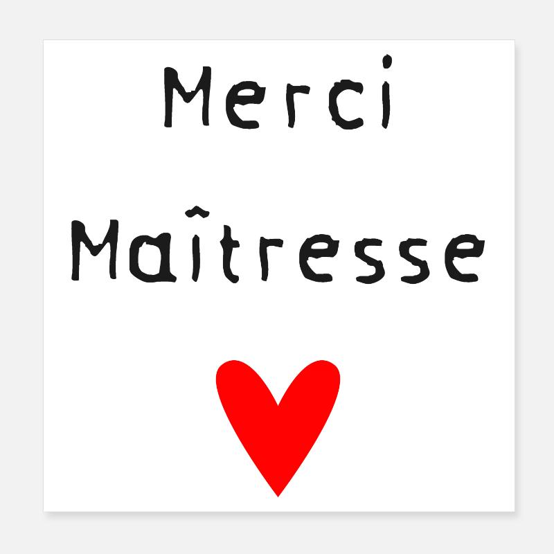THANK YOU MISTRESS Poster 8" x 8" (20x20 cm)