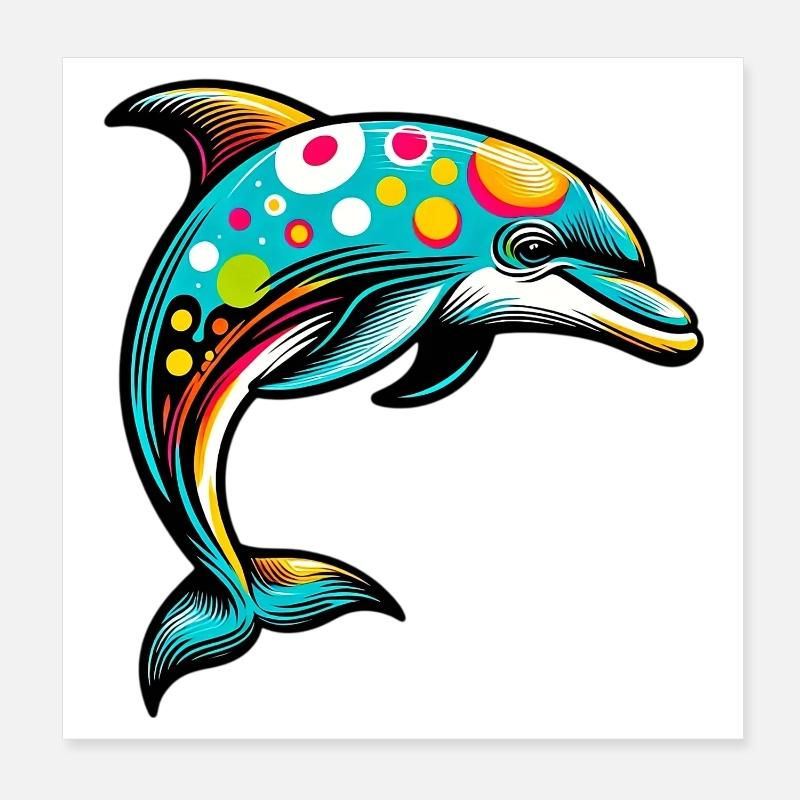 Dauphin Poster 20 x 20 cm