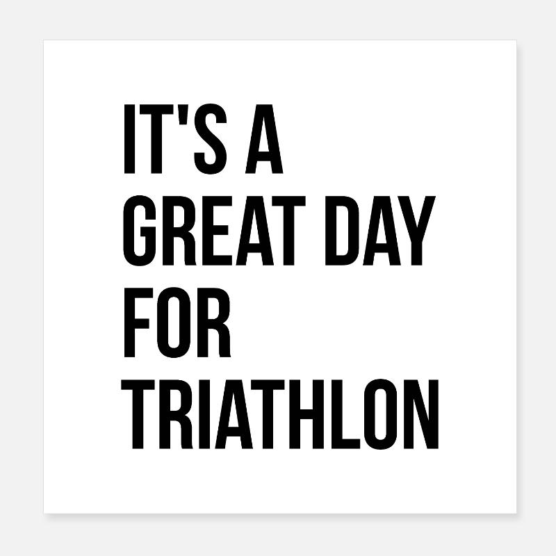 Triathlon Poster 8" x 8" (20x20 cm)