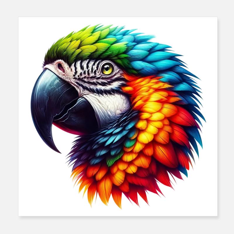 Perroquet Poster 20 x 20 cm