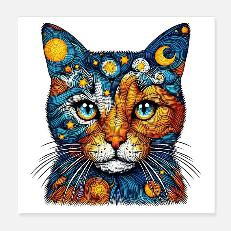 Katze Poster 20x20 cm